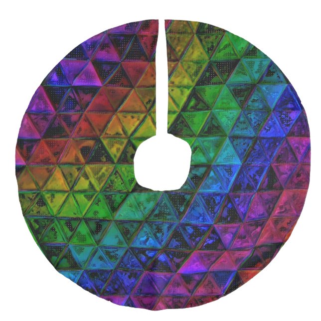 Pride Glass Leinenimitat Weihnachtsbaumdecke (Vorderseite)