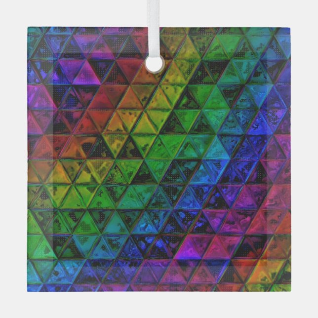 Pride Glass Ornament Aus Glas (Vorderseite)