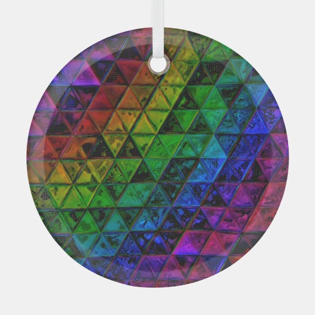 Pride Glass Ornament Aus Glas (Vorderseite)