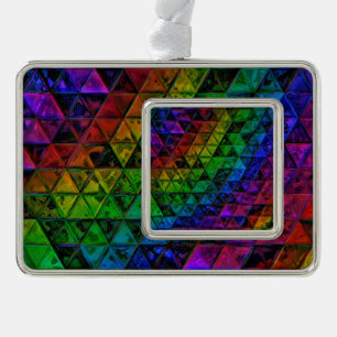 Pride Glass Rahmen-Ornament Silber