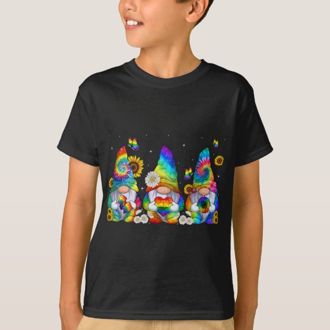 Pride Gnomies LGBT Funny Gnomes Pride Ally Gnome L T-Shirt (Vorderseite)