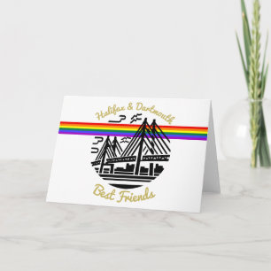 Pride Halifax Dartmouth beste Freunde Grußkarte Feiertagskarte