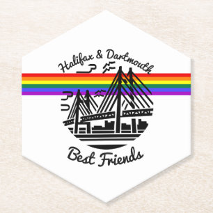 Pride Halifax Dartmouth Freund Regenbogen Nova Sco Untersetzer