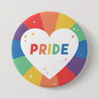 Pride Heart Sparkle Button