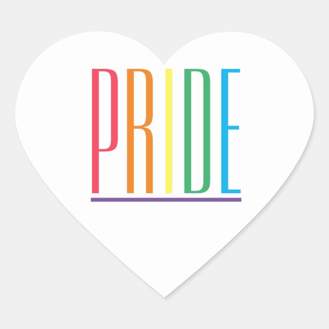 PRIDE Heart Stickers (Vorderseite)