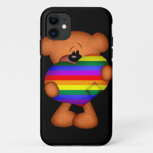 Pride Heart Teddy Bar iPhone 11 Hülle