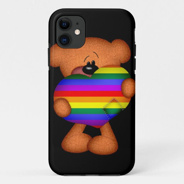 Pride Heart Teddy Bar Case-Mate iPhone Hülle (Rückseite)
