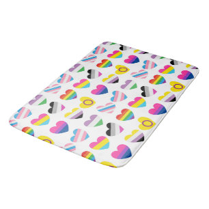 Pride Hearts Bath Mat Badematte