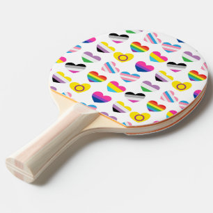 Pride Hearts Ping Pong Paddle Tischtennis Schläger