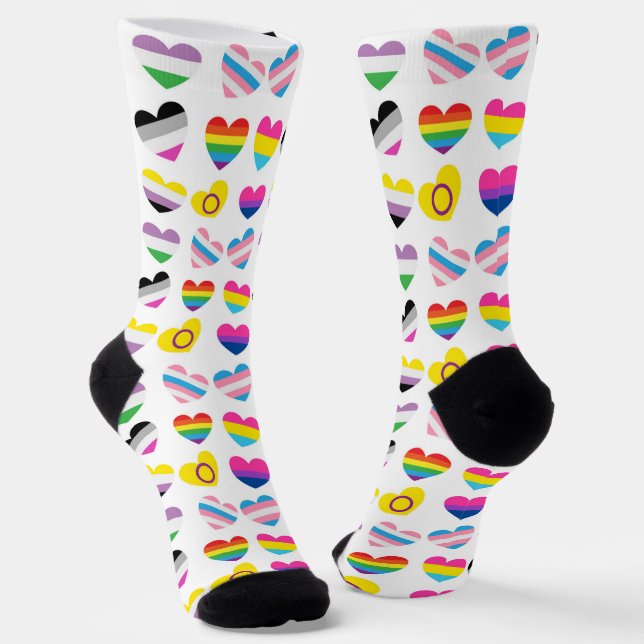 Pride Hearts Socks #2 Socken (Gewinkelt)