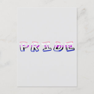 Pride Holo   Genderfluid Pride Postkarte