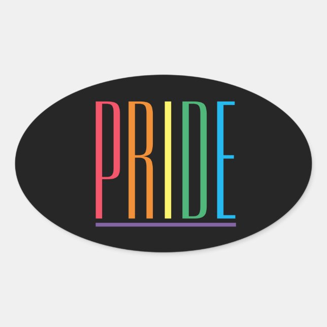 PRIDE II Oval Stickers (Vorderseite)
