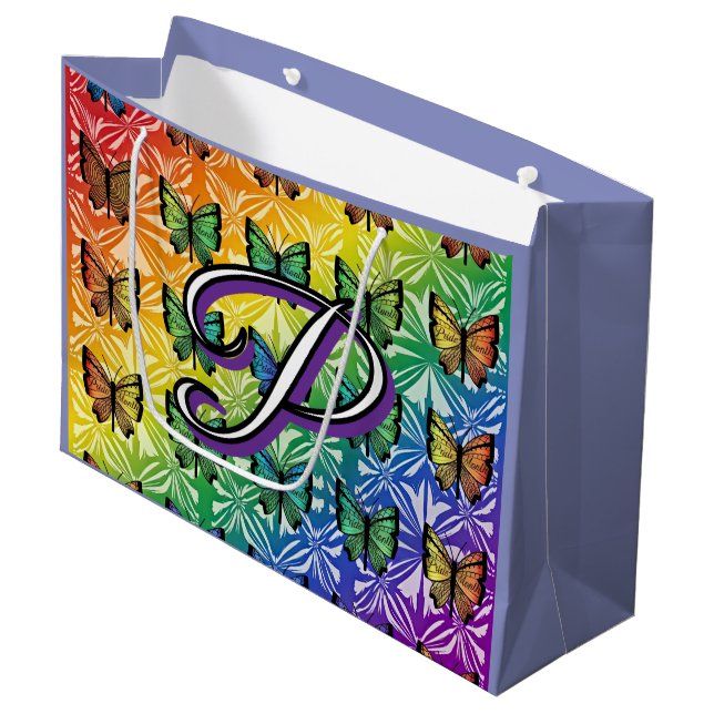 Pride in Flight Kollektion Große Geschenktüte (Vorderseite Schrägansicht)