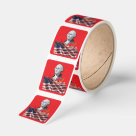 Pride in Freedom bright red Quadratischer Aufkleber