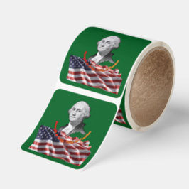 Pride in Freedom forest green Quadratischer Aufkleber