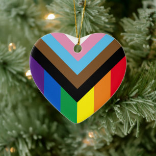 Pride Inklusive Regenbogen Lgbtq Gay Diversity Her Keramik Ornament