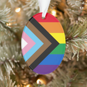 Pride Inklusive Regenbogenflagge Lgbtq Gay Diversi Ornament