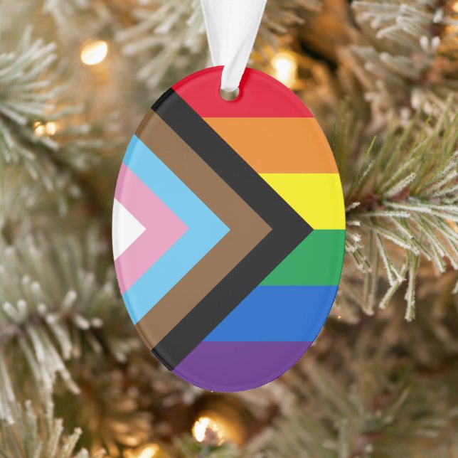 Pride Inklusive Regenbogenflagge Lgbtq Gay Diversi Ornament (Baum)