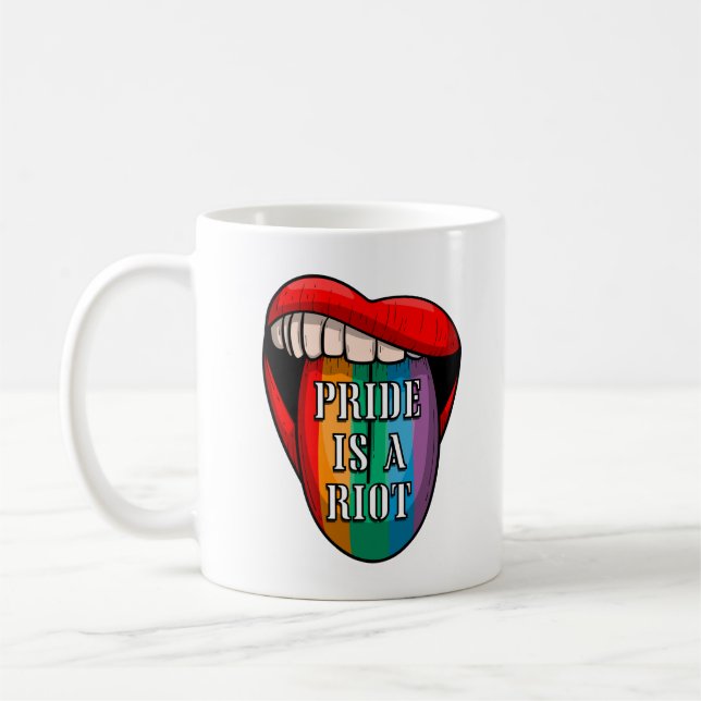 PRIDE is a riot Kaffeetasse (Links)
