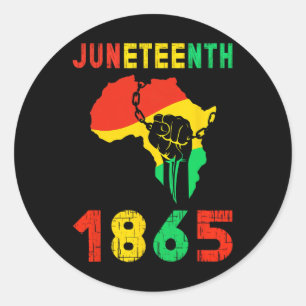 Pride Juneteenth 19. Juni Kleidungsfrau Runder Aufkleber