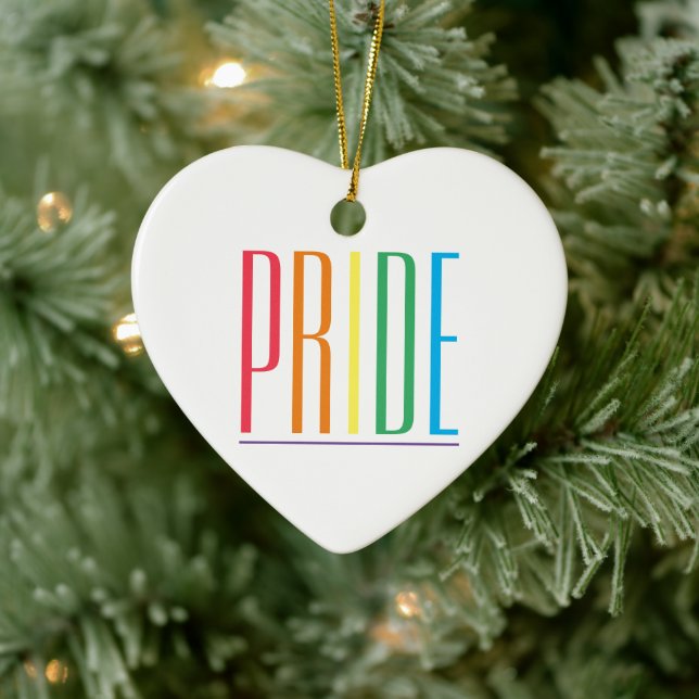 PRIDE Keramik Herzdekoration Ornament (Baum)