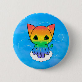 Pride Kitty T - Shirt Button