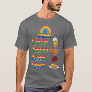Pride Lager Greggs Beans Toast Rainbow Color T-Shirt