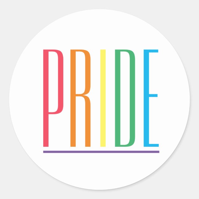 PRIDE Large Round Stickers (Vorderseite)