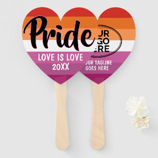 Pride Lesbian Flag (2018) Benutzerdefiniertes Logo Fächer