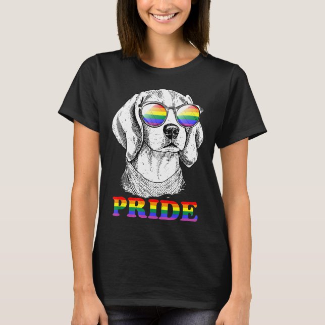 Pride Lgbt Beagle Dog Lover Geschenk für schwule L T-Shirt (Vorderseite)