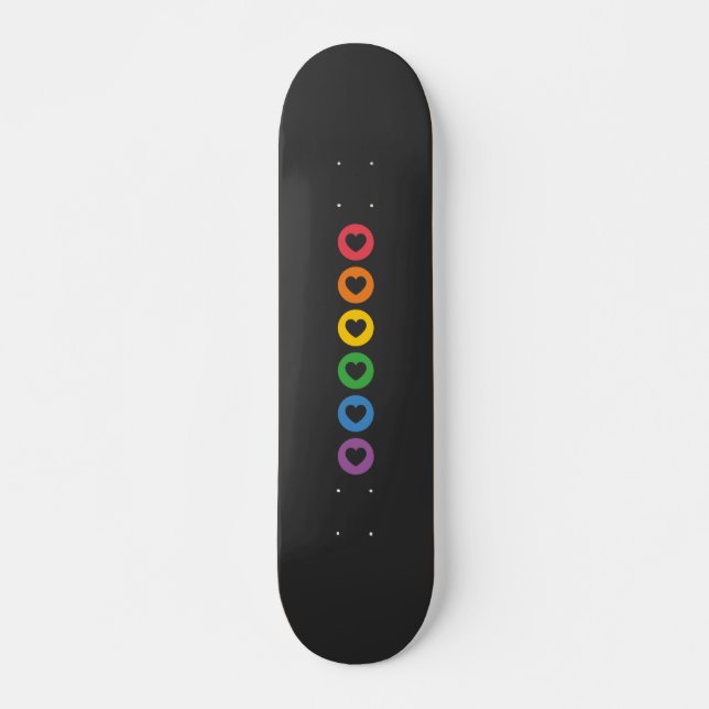 Pride LGBT | Farbige Regenbogenkonstruktion Skateboard (Vorne)