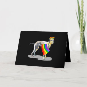 Pride Lgbt Flag Gay Be Lesbian Whippet Lover Gesch Karte