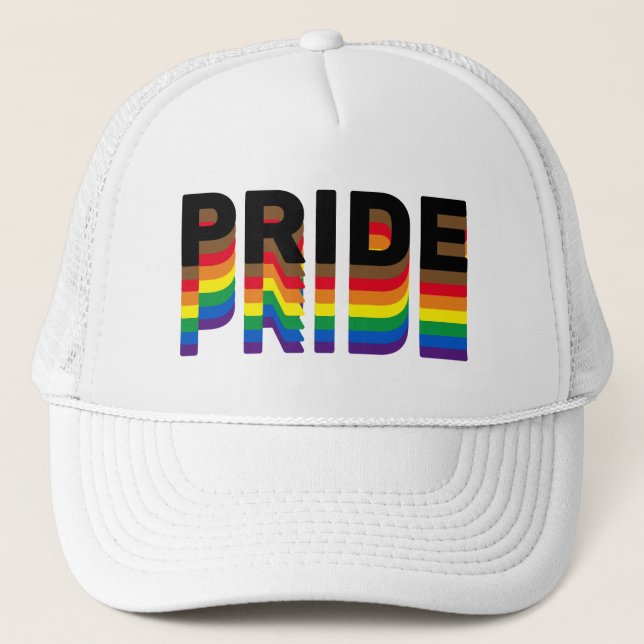 Pride lgbt lgbtq Gay Regenbogen Diversity Inklusiv Truckerkappe (Vorderseite)
