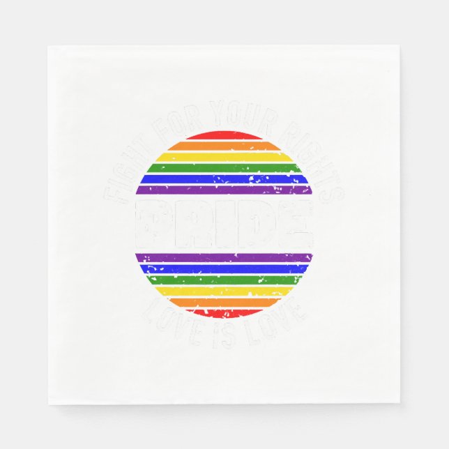 Pride LGBT Liebe gewinnt, wir sind que und stolz C Serviette (Vorderseite)