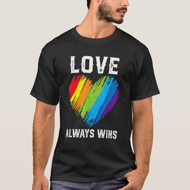 Pride Lgbt Month Niedlich Rainbow Heart Liebe gewi T-Shirt (Vorderseite)