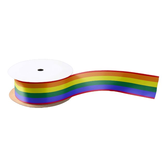 Pride LGBT Rainbow Ribbon Satinband (Spule)