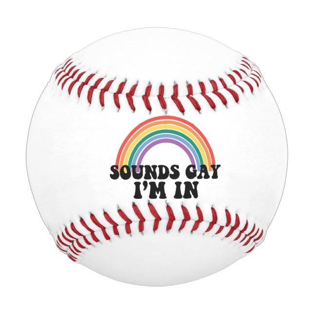 Pride LGBT Sounds Gay I bin in Gay Rainbow Baseball (Vorderseite)