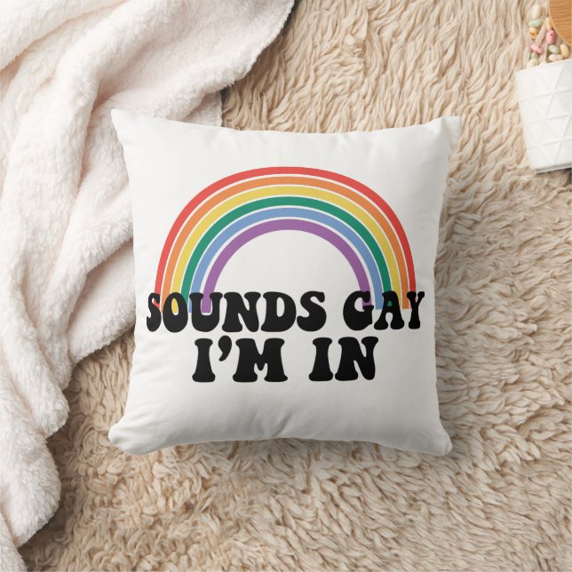 Pride LGBT Sounds Gay I bin in Gay Rainbow Kissen (Decke)