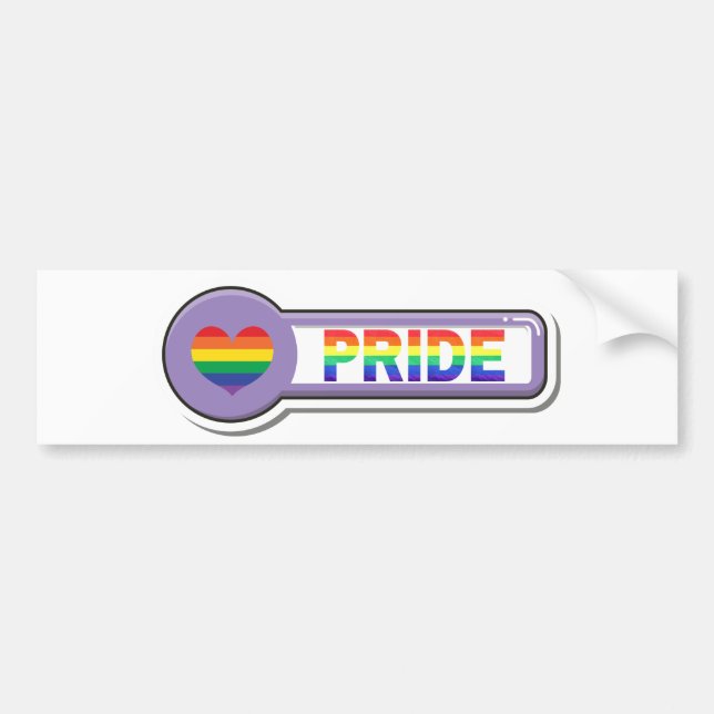 Pride LGBTQ+ Autoaufkleber (Vorne)