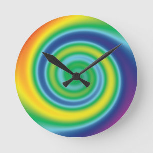 Pride lgbtq lgbt rainbow colors swirl cool rad runde wanduhr