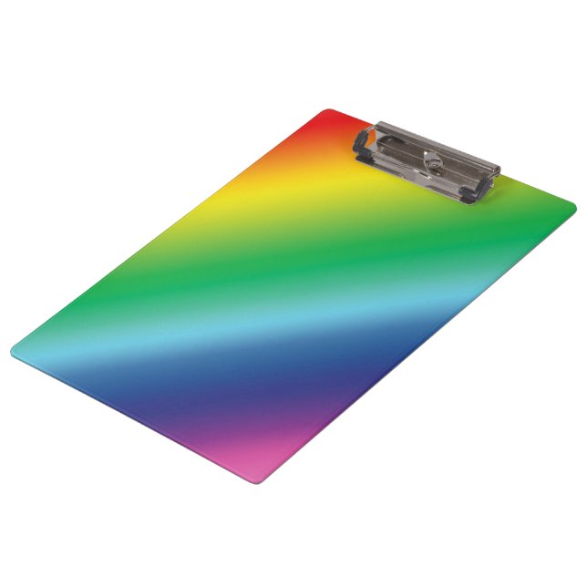 Pride lgbtq Lgbt Regenbogenfarben Muster Klemmbrett (Schrägansicht)