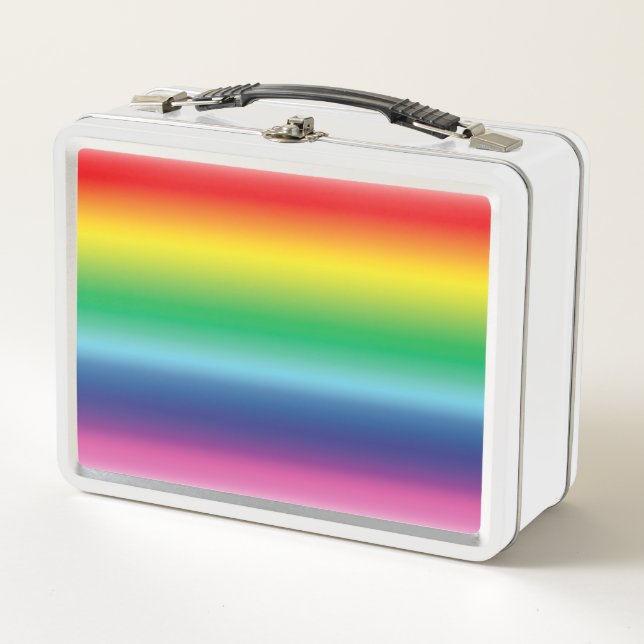 Pride lgbtq lgbt Regenbogenfarben Muster Metall Brotdose (Vorderseite)