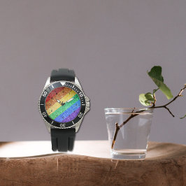 Pride LGBTQA+ Regenbogen Armbanduhr