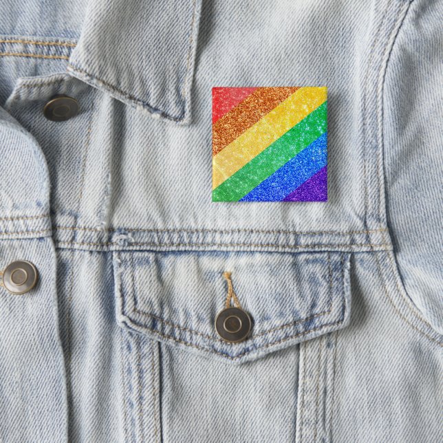Pride LGBTQA+ Regenbogen Button (Beispiel)