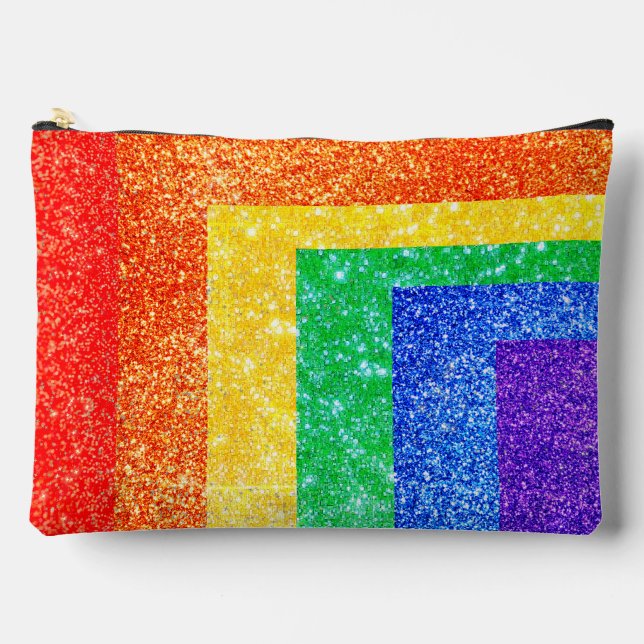Pride LGBTQA+ Regenbogen Zubehörtasche (Vorderseite)