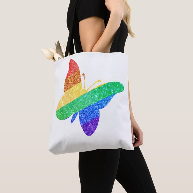 Pride LGBTQA+ Regenbogenschmetterling (Von Nahem)