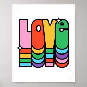 Pride- Liebe Regenbogenfarbe. Liebe ist Liebe. Mag Poster