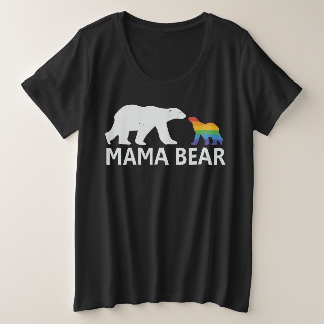  Pride Mama Bear Proud Mom Lgbt Mama Bear Große Größe T-Shirt (Design vorne)