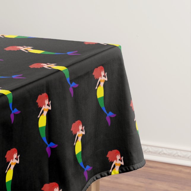 Pride Mermaid Tischdecke (Beispiel)