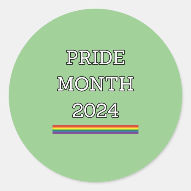 PRIDE MONAT 2024, lgbtq Runder Aufkleber (Vorderseite)